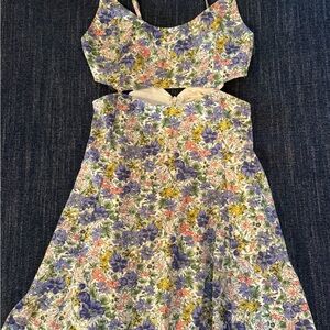 La Hearts Floral Dress - Purple and Yellow